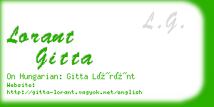 lorant gitta business card